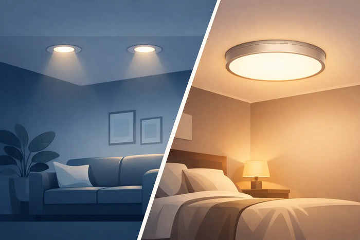 Recessed Lighting vs Flush Mount