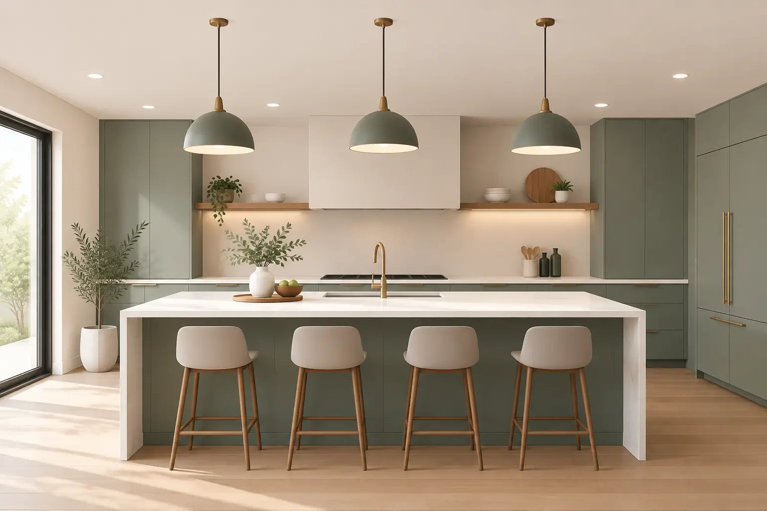 A Custom Kitchen Lighting Example for Clean Ceilings