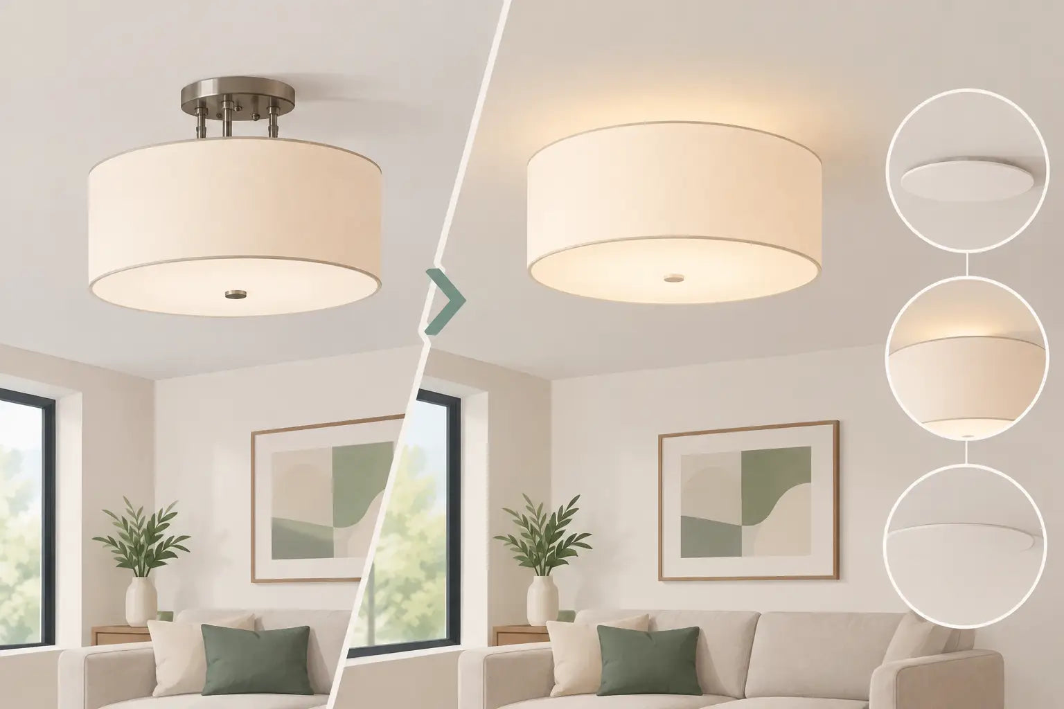 How to Conceal Ceiling Light Hardware Elegantly